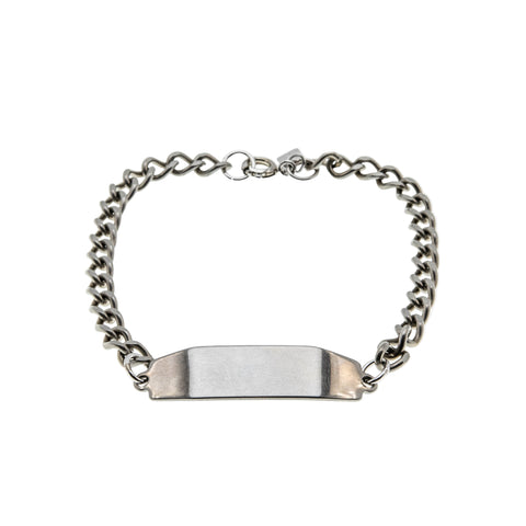 Le Blanc - Vintage Signed Sarah Coventry Silver Tone ID Bracelet (VB139)