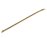 Lady In Red - Vintage Signed 'Joan Rivers'  Gold Plated Ruby Red Crystal Tennis Bracelet (VB140)