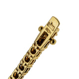 Lady In Red - Vintage Signed 'Joan Rivers'  Gold Plated Ruby Red Crystal Tennis Bracelet (VB140)