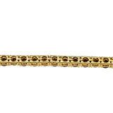 Lady In Red - Vintage Signed 'Joan Rivers'  Gold Plated Ruby Red Crystal Tennis Bracelet (VB140)