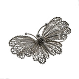 Take Flight - Art Deco 800 Silver Filigree Butterfly Brooch (ADBR010)