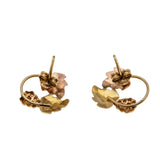 Grapes & Vines - Vintage Signed 'Coleman Co.' 10K/14K Black Hills Rose & Yellow Gold Stud Earrings (VE496)