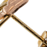 Grapes & Vines - Vintage Signed 'Coleman Co.' 10K/14K Black Hills Rose & Yellow Gold Stud Earrings (VE496)