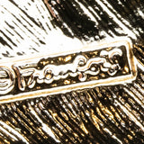 Glistening Leaf - Vintage Signed 'Francois' By Coro Gold Plated Austrian Swarovski Crystal Rhinestone Leaf Brooch (VBR222)