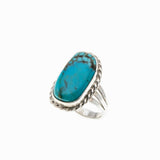 Earth & Sea - Vintage Sterling Silver Turquoise Ring (VR1072)