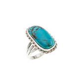 Earth & Sea - Vintage Sterling Silver Turquoise Ring (VR1072)