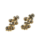 Girls Night Out - Vintage Signed Sarah Coventry Gold Plated Crystal Rhinestone Clip-On Earrings (VE499)