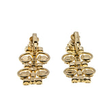 Girls Night Out - Vintage Signed Sarah Coventry Gold Plated Crystal Rhinestone Clip-On Earrings (VE499)