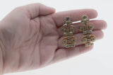 Girls Night Out - Vintage Signed Sarah Coventry Gold Plated Crystal Rhinestone Clip-On Earrings (VE499)