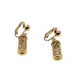 Light Me Up- Vintage Signed Sarah Coventry Gold Plated Lattice Lantern Dangly Clip-On Earrings (VE501)