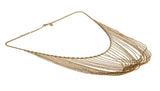 Drape Me - Vintage Signed 'Sarah Coventry' Gold Plated Layered Chain Bib Necklace (VN245)