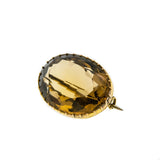 You Are My Sunshine - Victorian 8K Gold Natural Citrine Brooch (VICBR025)