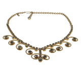 Girls Night out - Vintage Signed Sarah Coventry Gold Plated Crystal Rhinestone Necklace (VE500)