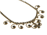 Girls Night out - Vintage Signed Sarah Coventry Gold Plated Crystal Rhinestone Necklace (VE500)