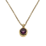 Porter Gulch - Estate 14K Gold Natural Pink Tourmaline Pendant & Chain (EP082)