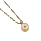Porter Gulch - Estate 14K Gold Natural Pink Tourmaline Pendant & Chain (EP082)