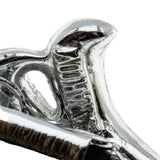 Champagne & Crystals - Vintage Signed Sarah Coventry Rhodium Plated Pearl & Crystal Rhinestone Clip-On Dangly Earrings (VE502)