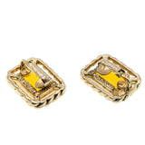 Warm Autumn Days - Vintage Signed Sarah Coventry Gold Plated  Amber & Cognac Crystal Necklace, Bracelet & Clip-On Earring Set (VN247)