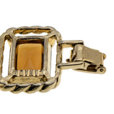 Warm Autumn Days - Vintage Signed Sarah Coventry Gold Plated  Amber & Cognac Crystal Necklace, Bracelet & Clip-On Earring Set (VN247)