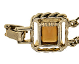 Warm Autumn Days - Vintage Signed Sarah Coventry Gold Plated  Amber & Cognac Crystal Necklace, Bracelet & Clip-On Earring Set (VN247)