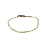 Lustrous - Vintage Gold Plated Genuine Freshwater Pearl Bracelet (VB144)