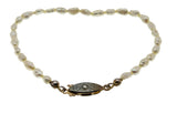 Lustrous - Vintage Gold Plated Genuine Freshwater Pearl Bracelet (VB144)