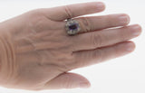 Plums & Violets - Estate Sterling Silver Amethyst Filigree Ring (ER297)