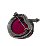 Cheri Cheri Lady - Vintage Retro Signed Sarah Coventry Silver Tone Lucite  Cherry Brooch (VBR325)