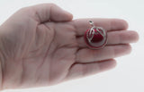 Cheri Cheri Lady - Vintage Retro Signed Sarah Coventry Silver Tone Lucite  Cherry Brooch (VBR325)