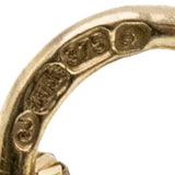 You Spin Me Round - Edwardian English Dated 1904 9K Gold Natural Carnelian & Black Onyx Fob Pendant & 10K Gold Chain (EDP033)