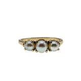 Girl With The Pearl Ring - Vintage 10K Gold Japanese Akoya Cultured Sea Pearl Ring (VR1075)