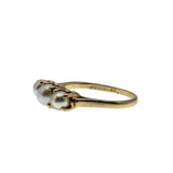 Girl With The Pearl Ring - Vintage 10K Gold Japanese Akoya Cultured Sea Pearl Ring (VR1075)