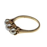 Girl With The Pearl Ring - Vintage 10K Gold Japanese Akoya Cultured Sea Pearl Ring (VR1075)