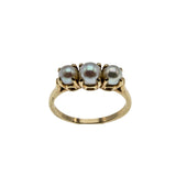 Girl With The Pearl Ring - Vintage 10K Gold Japanese Akoya Cultured Sea Pearl Ring (VR1075)