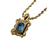 Retro - Vintage Gold Plated Crystal Rhinestone Pendant & Clip-On Earring Set (VP277)