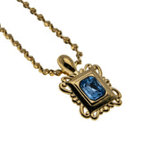 Retro - Vintage Gold Plated Crystal Rhinestone Pendant & Clip-On Earring Set (VP277)