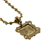 Retro - Vintage Gold Plated Crystal Rhinestone Pendant & Clip-On Earring Set (VP277)