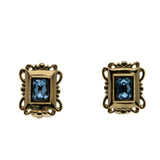 Retro - Vintage Gold Plated Crystal Rhinestone Pendant & Clip-On Earring Set (VP277)