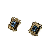 Retro - Vintage Gold Plated Crystal Rhinestone Pendant & Clip-On Earring Set (VP277)