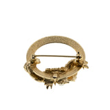 Wreath of Elegance - Vintage Signed 'Sarah Coventry' Gold Plated Pearl Wreath Brooch (VBR330)