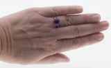 Purple Moon - Estate Sterling Silver Amethyst Cabochon Ring (ER304)