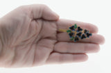 Roses Are Red Violets Are Blue, Here Is A Wonderful Vintage Brooch For You - Vintage Signed 'Made Austria' Gold Plated Enamel Violet Bouquet Brooch (VBR331)