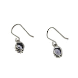Color Change - Estate Sterling Silver Alexandrite Dangly Earrings (EE218)