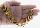 Sun Kissed - Vintage Gold Plated Fancy Link Necklace (VN171)