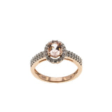 Pink Champagne - Vintage 10K Rose Gold Natural Morganite & Diamond Ring (VR1077)