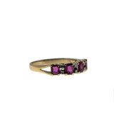 Glitter & Color - Vintage 14K Gold Natural Ruby & Diamond Ring (VR852)