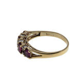 Glitter & Color - Vintage 14K Gold Natural Ruby & Diamond Ring (VR852)