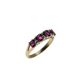 Glitter & Color - Vintage 14K Gold Natural Ruby & Diamond Ring (VR852)