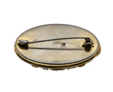 Arte Italiana - Victorian Italian Gold Plated Micro Mosaic Floral Brooch (VICBR041)