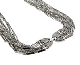 Drape Me - Vintage Signed 'Sarah' Rhodium Plated  'Sarah Coventry' Layered Bib Necklace (VN252)